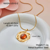 Wholesale Women's Stainless Steel And Titanium Steel Jewelry Set With Heart Drop Bell Patterns Electroplated For Office Ladies