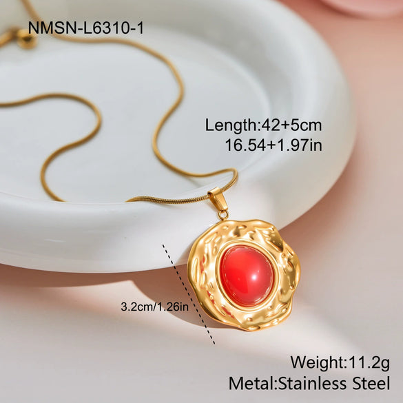 Wholesale Women's Stainless Steel And Titanium Steel Jewelry Set With Heart Drop Bell Patterns Electroplated For Office Ladies