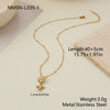 Wholesale Women's Stainless Steel And Titanium Steel Jewelry Set With Heart Water Drop And Bell Patterns Electroplated Design Necklace Earrings And Ring