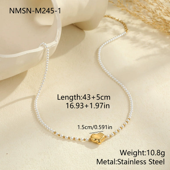Wholesale Women's Stainless Steel And Titanium Steel Jewelry Set With Heart Water Drop And Bell Patterns Electroplated Design