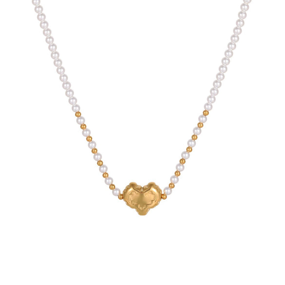Wholesale Women's Stainless Steel And Titanium Steel Jewelry Set With Heart Water Drop And Bell Patterns Electroplated Design