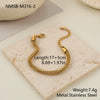 Wholesale Women's Stainless Steel And Titanium Steel Jewelry Set With Heart Water Drop Bell Geometric Patterns Gold Electroplated Clavicle Chain Necklace And Bracelet