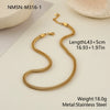 Wholesale Women's Stainless Steel And Titanium Steel Jewelry Set With Heart Water Drop Bell Geometric Patterns Gold Electroplated Clavicle Chain Necklace And Bracelet