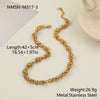 Wholesale Women's Stainless Steel And Titanium Steel Jewelry Set With Heart Water Drop Bell Geometric Patterns Gold Electroplated Clavicle Chain Necklace And Bracelet
