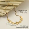 Wholesale Women's Stainless Steel And Titanium Steel Jewelry Set With Heart Water Drop Bell Patterns Electroplated Niche Design Fashion Ol Geometry Necklace And Bracelet