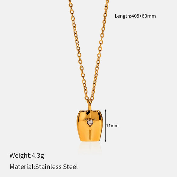 Wholesale Women's Stainless Steel And Titanium Steel Jewelry With Electroplated Cartoon Character Pattern Snake Bone Chain Necklace