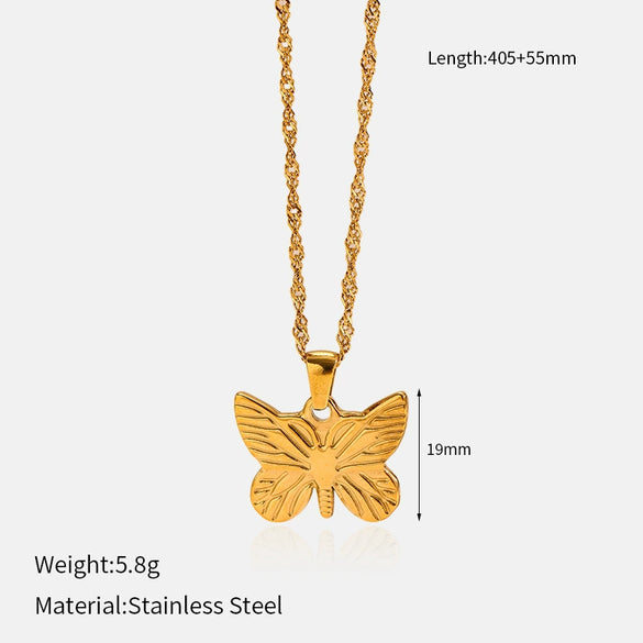 Wholesale Women's Stainless Steel And Titanium Steel Jewelry With Electroplated Cartoon Character Pattern Snake Bone Chain Necklace