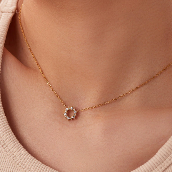 Wholesale Women's Stainless Steel And Titanium Steel Jewelry With Geometric Pattern Electroplated Snake Bone Chain And Irregular Round Zircon Inlaid Ring And Necklace