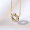 Wholesale Women's Stainless Steel And Titanium Steel Jewelry With Geometric Pattern Electroplated Snake Bone Chain And Irregular Round Zircon Inlaid Ring And Necklace