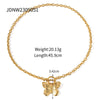Wholesale Women's Stainless Steel And Titanium Steel Jewelry With Geometric Style And Electroplating Treatment Butterfly Necklace And Bracelet Earrings