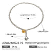Wholesale Women's Stainless Steel And Titanium Steel Jewelry With Love Water Drops Bell Pattern Earrings And Necklace Electroplated