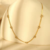 Wholesale Women's Stainless Steel And Titanium Steel 18K Gold Plated Diamond Butterfly Cross Chain Necklace With Bow Pattern