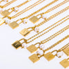 Wholesale Women's Stainless Steel And Titanium Steel Letter And Constellation Handmade Pendant Necklace With O Chain