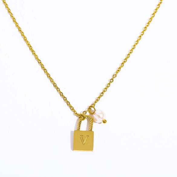 Wholesale Women's Stainless Steel And Titanium Steel Letter And Constellation Handmade Pendant Necklace With O Chain