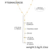 Wholesale Women's 316L Stainless Steel And 316L Stainless Steel Light Luxury Geometric Heart Shaped Zircon Yshaped Tassel Necklace With Electroplating
