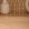 Wholesale Women's 316L Stainless Steel And 316L Stainless Steel Light Luxury Geometric Heart Shaped Zircon Yshaped Tassel Necklace With Electroplating