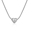 Wholesale Women's 316L Stainless Steel And 316L Stainless Steel Love Necklace With Letter Pendant And Snake Bone Chain Electroplated Fashion Minimalist Style