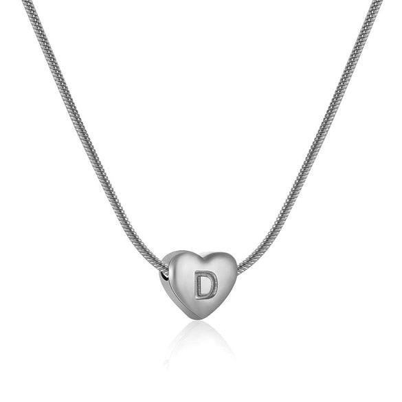 Wholesale Women's 316L Stainless Steel And 316L Stainless Steel Love Necklace With Letter Pendant And Snake Bone Chain Electroplated Fashion Minimalist Style