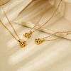 Wholesale Women's Stainless Steel And Titanium Steel Necklace With Diamondencrusted Bubble Letter And Number Pendant 18K Gold Plated