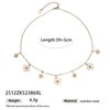 Wholesale Women's Stainless Steel And Titanium Steel Necklace With Flower Star Zircon Inlaid Electroplated Design Sweater Chain
