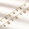 Wholesale Women's Stainless Steel And Titanium Steel Necklace With Flower Star Zircon Inlaid Electroplated Design Sweater Chain