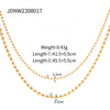 Wholesale Women's Stainless Steel And Titanium Steel Necklace With Geometric Design Electroplated Double Layer Large And Small Round Beads