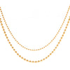 Wholesale Women's Stainless Steel And Titanium Steel Necklace With Geometric Design Electroplated Double Layer Large And Small Round Beads