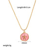 Wholesale Women's Stainless Steel And Titanium Steel Necklace With Oil Dripping Craft Geometric Pattern Starfish And Hippocampus Design