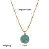 Wholesale Women's Stainless Steel And Titanium Steel Necklace With Oil Dripping Craft Geometric Pattern Starfish And Hippocampus Design
