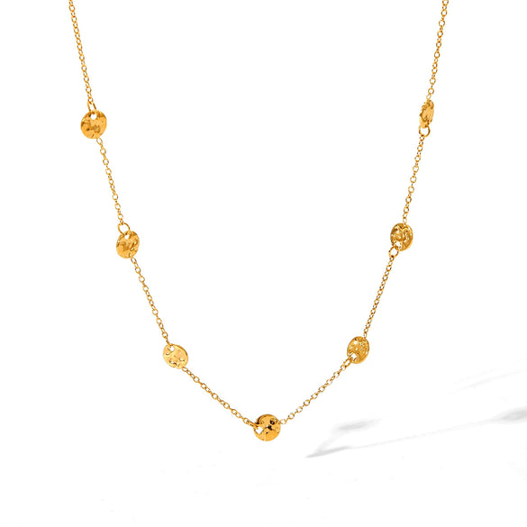 Wholesale Women's Stainless Steel And Titanium Steel Ochain Necklace With Geometric Pattern And Electroplating Treatment