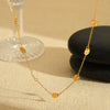 Wholesale Women's Stainless Steel And Titanium Steel Ochain Necklace With Geometric Pattern And Electroplating Treatment