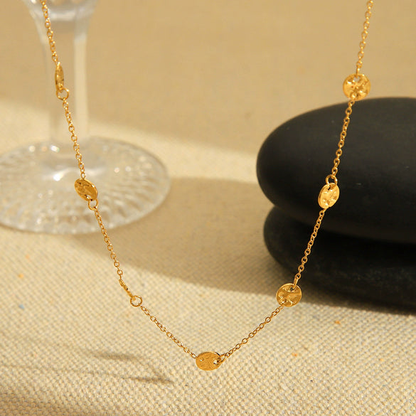 Wholesale Women's Stainless Steel And Titanium Steel Ochain Necklace With Geometric Pattern And Electroplating Treatment