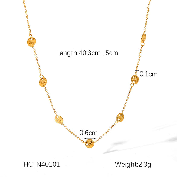Wholesale Women's Stainless Steel And Titanium Steel Ochain Necklace With Geometric Pattern And Electroplating Treatment