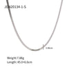 Wholesale Women's Stainless Steel And Titanium Steel Snake Bone Chain Necklace With Geometric Pattern And Electroplating Treatment