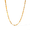 Wholesale Women's Stainless Steel And Titanium Steel Snake Bone Chain Necklace With Geometric Pattern And Electroplating