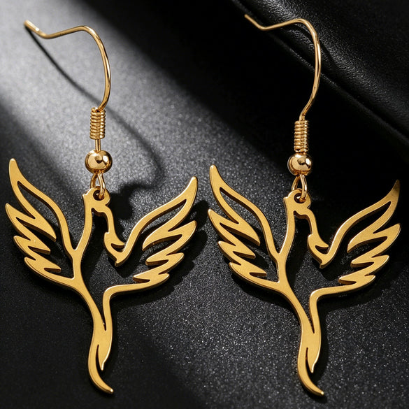 Wholesale Women's Stainless Steel Animal Pattern Electroplated Jewelry Set With O Word Chain Earrings And Necklaces