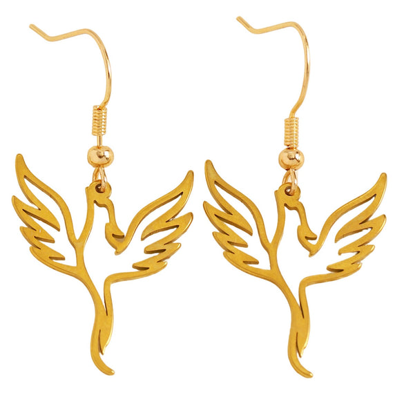 Wholesale Women's Stainless Steel Animal Pattern Electroplated Jewelry Set With O Word Chain Earrings And Necklaces