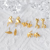 Wholesale Women's Stainless Steel Animal Zodiac Electroplated Earrings Retro And Versatile Design