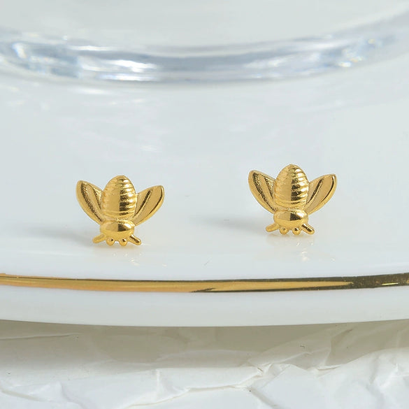 Wholesale Women's Stainless Steel Animal Zodiac Electroplated Earrings Retro And Versatile Design