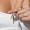 Wholesale Women's Stainless Steel Animal Zodiac Fish Pendant Necklace With Vacuum Real Gold Plating