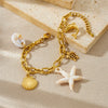 Wholesale Women's Stainless Steel Animal Zodiac Ocean Series Pendant Bracelet With Electroplating