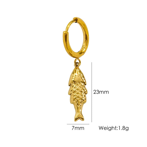 Wholesale Women's Stainless Steel Animals Zodiac Handmade Fine Throwing Vacuum In Furnace Polished Starfish Pendant Earrings