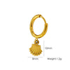 Wholesale Women's Stainless Steel Animals Zodiac Handmade Fine Throwing Vacuum In Furnace Polished Starfish Pendant Earrings