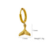 Wholesale Women's Stainless Steel Animals Zodiac Handmade Fine Throwing Vacuum In Furnace Polished Starfish Pendant Earrings
