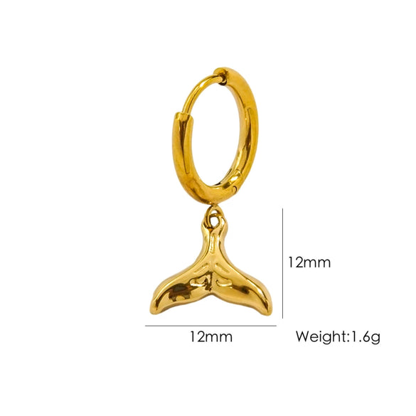 Wholesale Women's Stainless Steel Animals Zodiac Handmade Fine Throwing Vacuum In Furnace Polished Starfish Pendant Earrings