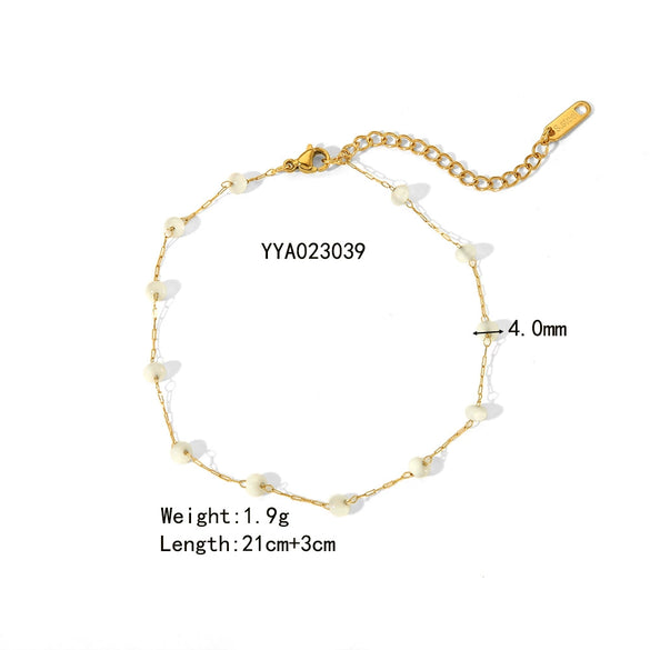 Wholesale Women's Stainless Steel Beach Anchor Accessories With Geometric Design And Vacuum Real Gold In Furnace Electroplating