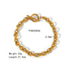 Wholesale Women's Stainless Steel Beach Anchor Accessories With Geometric Design And Vacuum Real Gold In Furnace Electroplating