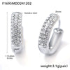 Wholesale Women's Stainless Steel Blue Turquoise Zircon Circle Buckle Earrings Hand Inlaid With Geometric Pattern And Electroplated