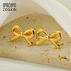 Wholesale Women's 316L Stainless Steel Bow Earrings With Electroplating Light Luxury And Simple Fashion Style