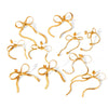 Wholesale Women's Stainless Steel Bow Geometric Earrings With Electroplating